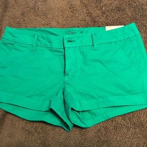 Green Cuffed Shorts